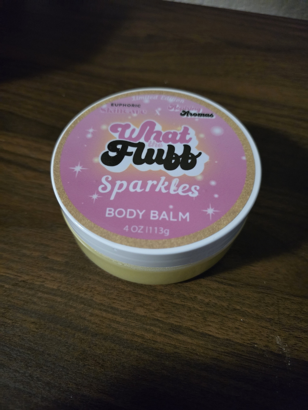 Aspiring Aromas What the Fluff Sparkles Body Balm 4oz – Limited Drop – New - Picture 2 of 4